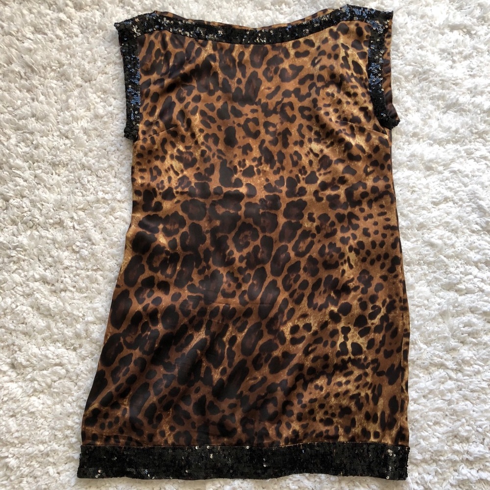 Marciano by Guess Leopard Pattern Silk Dress